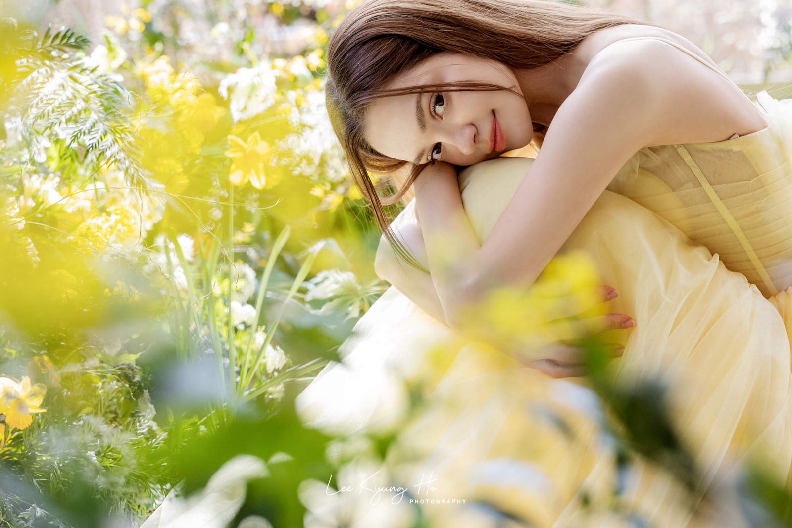 플라워 가든에서 촬영한 웨딩 화보